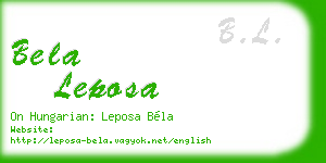 bela leposa business card
